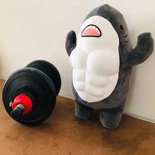 TendenciaMusculoso Tiburón De Peluche Juguete Ideal Para Regalar 35cm GrisCalidad premium - Gris - Ver 1