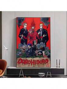 1/3/6 幅经典卡通《异兽魔都》复古画作，适用于房间卧室装饰，帆布油画海报装饰，无框风格 - 彩色 - 查看 38
