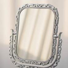 TendenciaEspejo Maquillaje Rectangular Vintage Doble Cara Plateado PlateadoCalidad premium - 1 - Ver 8