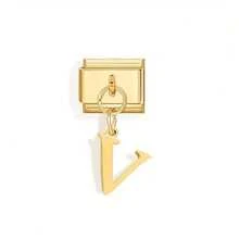 9mm A-Z 26 angielskich liter Charms - zawieszki bransoletki ze stali nierdzewnej, unisex, zrób to sam biżuteria z bransoletek-bransoletek-pierścionków, kreatywne akcesoria na codzienne/świąteczne okazje, złote moduły liter "MISS"