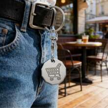 1/3/5枚装购物车代币，超市手推车硬币，不锈钢金属钥匙扣带手推车解锁钥匙，适用于超市购物车、储物柜、健身房、购物篮，生日和感恩节礼物