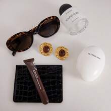 S SHOPBOHO 一对复古天然玛瑙石耳环，金色耳钉，时尚配饰，女士礼物 - Vintage - 查看 5