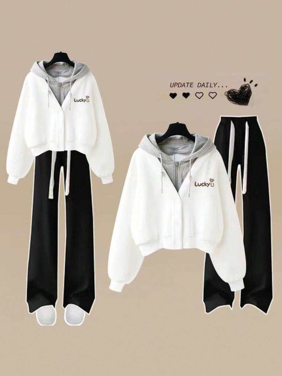Women Two-Piece Outfits - Black - View 1