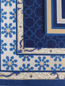 1件50*80厘米斋月祈祷垫，涤纶水晶绒蓝金配色带流苏祈祷毯，伊斯兰土耳其祈祷垫，防滑可折叠便携式家用祈祷垫，朝觐用品，斋月派对用品，宰牲节派对用品，适合室内外使用，宰牲节，斋月，朝觐，伊斯兰新年礼物，斋月礼物，宰牲节礼物，派对礼品 - 藍金eid - 查看 10