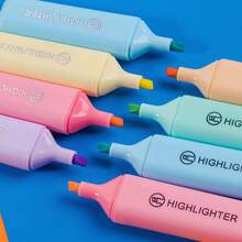 6 piezas/4 piezas/1 pieza/12 piezas Bolígrafos fluorescentes de punta blanda, marcadores de color pastel para diarios, toma de notas, útiles escolares, gran capacidad, 4.4in-1.1in