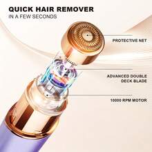 2-In-1 Electric Eyebrow Trimmer & Facial Hair Remover For Women And Men - Painless Epilation Device With LED Light, - Portable Ionic Hair Removal Razor, Instant Sensitive Light Beige Care (No Wax/Ipl/Laser) - 白色 - 查看 6