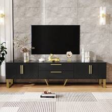 Television Stands & Entertainment Centers - Black + MDF + 60-69 Inches-1 - View 2
