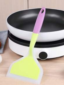 1pc Non-Stick Pancake & Egg Pan With Silicone Spatula - High-Quality Non-Stick Coating, Heat-Resistant, Ergonomic Design, Easy To Cook Steak, Pizza And Other Delicacies - Easy To Clean, Dishwasher - Multicolor - View 4