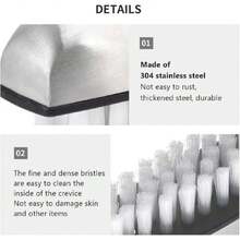 Cepillo de Limpieza de Cocina, Frutas, Verduras, Mariscos, Cepillo de Limpieza, Cepillo para Manos Y Uñas, Cepillo para Zapatos, Patata, Rábano, Fruta, Pelado de Barro, Cepillo para Eliminar Olores, M,37424402 - Multicolor - Ver 5