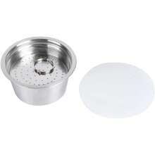 Cápsula de café reutilizable para Cafetera Acero Inoxidable Cápsula de Café Rellenable Taza con Filtro (Blanco),37362009 - Lila Púrpura - Ver 2
