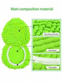 1/2/3pcs Replacement Heads For O-Cedar Easywring Spin Mop, Chenille Mop Refill - Multicolor - View 6