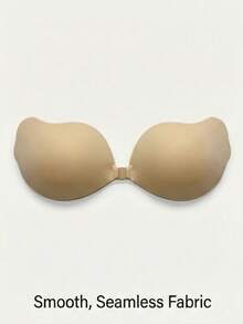 2/1件装隐形芒果形粘性聚拢文胸 - 女士无肩带硅胶提拉文胸罩杯，适合露背连衣裙，透气自粘垫，可重复使用，亲肤 - 彩色 - 查看 4