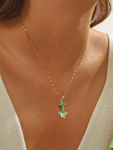 1件简约镀金铜锦鲤鱼吊坠项链，适合女性日常佩戴 - 錦鯉 - 查看 7