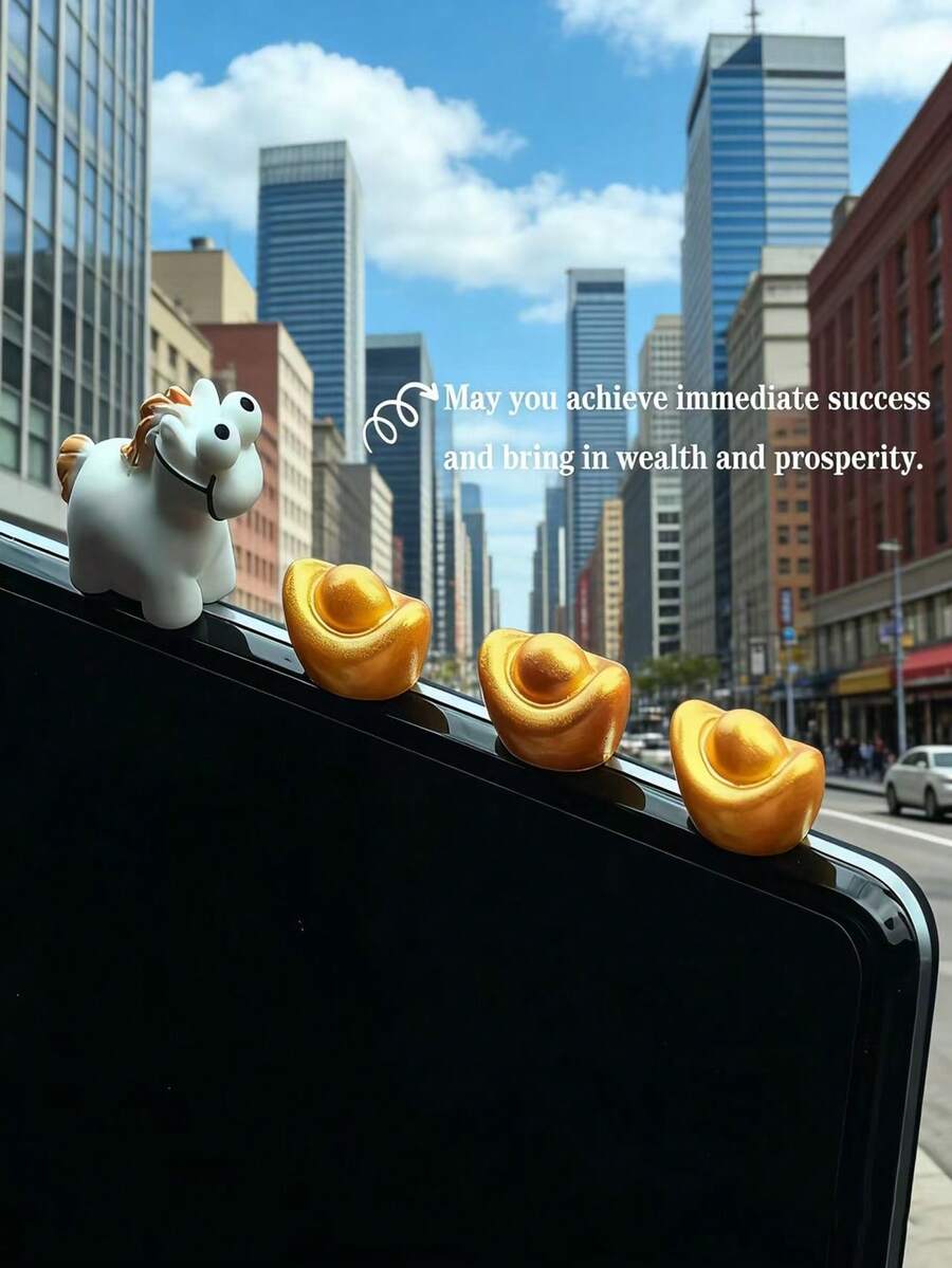 A Car Accessory That Combines Auspicious Symbolism With Aesthetic Design, This Sophisticated Car Ornament Is Exclusively For Women. Suitable For Car Dashboards And Other Interior Spaces, It Features Themes Of "Instant Success" And "Bringing In Wealth." Compact And Versatile, It's Easy To Place Without Obstructing The Driver's View And Is Stable And Won't Wobble. (Car Accessories For Women)