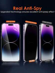 2 miếng dán màn hình bảo vệ chống nhìn trộm mờ, phù hợp với [Màng mềm gốm], tương thích với iPhone 17 Pro Max/17/17 Pro/16/16 Plus/16 Pro/16 Pro Max/15/15 Pro/15 Plus/15 Pro Max/14/13/12/11. Quà sinh nhật, miếng dán màn hình bảo vệ chống nhìn trộm cho gia đình và bạn bè. - màu đen - Xem 4
