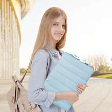 TECOOL 15-Inch Lightweight Waterproof Laptop Sleeve Bag, Suitable For MacBook Air/Pro 13/14-Inch M1/M2/M3, Air 15-Inch M2/M3 (2023), 13.5/14/15.6-Inch IdeaPad, HP, ASUS Laptops, Gray-Blue - Dusty Blue - View 7