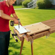 SanBouSi Portable Hard Wood Workbench,Desktop Woodworking Vise-Hard Wood Work Bench With G-Shape Fixing Clips And 4 Limit Blocks - Gỗ - Xem 2