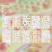 Pegatinas láser lindas de Y2K, adecuadas para teléfonos, cámaras, equipaje, diarios, etc. Pegatinas decorativas Kawaii, regalos - Multicolor - Ver 8