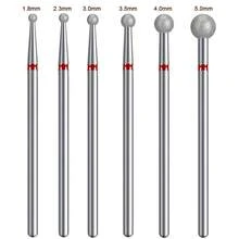 6Pcs Cuticle Clean Nail Bits 3/32'' Ball Head Nail Drill Bits Professional Safety Cuticle Drill Bits For Electric Nail File Gel Polishing Manicure Pedicure Tools - Silver - View 5