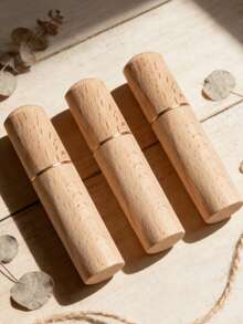 木制缝纫针收纳盒 - 便携式圆柱形盒，带金色标签，适用于刺绣、编织和手工制作 - 小巧的缝纫用品盒，可存放珠子、金属丝、手工制品等