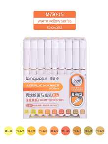 languo 207 Colors Direct Acrylic Marker Pens, Soft Tip High Capacity Multi-Color Markers, Waterproof Paper, Suitable For DIY Graffiti, Rocks, Canvas, Wood, Glass, Ceramic And Textile Painting, Quick-Drying Markers, Art Supplies. - Multicolor - View 24