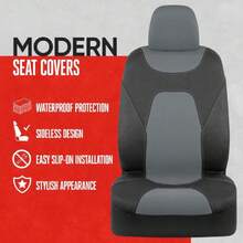 3 capa impermeable, fundas de asiento de coche, negro, moderno/gris side-less instalación rápida AUTO protección,37362092 - Multicolor - Ver 2