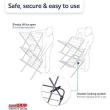 Premium SureGrip - Tendedero de 3 Niveles para Interiores y Exteriores, peldaños Antideslizantes Ligeramente texturizados, 69 pies de Espacio para Colgar, Color Plateado(Tamaño estándar) - Multicolor - Ver 8