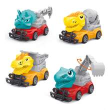 TendenciaJuguetes De Dinosaurios Coche Para Niños  4pcsCalidad premium - Coche de bomberos de dinosaurio - Ver 8