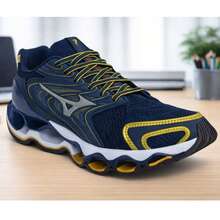 Men's Wave 12s Premium Line Prophecy Mizun High Performance Comfortable Sneakers - New Release - Sportswear, Casual, Gym, Running - On - 金色海軍 - 查看 2