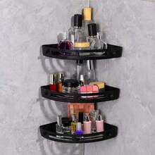 2pcs Corner Shower Shelf No Drilling Bathroom Shelves Shower Caddies Adhesive Bath Corner Shelf Wall Mounted Bathroom Shower Caddy Organizer Bathroom Accessories - Silver - View 5