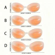 1 Pair Nude Self-Adhesive Push-Up Bra, Women Invisible Seamless Bra Tape, Slip-Resistant Strap Design, Suitable For Backless Dresses, Wedding Gowns, Swimwear And Daily Wear, Lightweight & Breathable - Multicolor - View 6