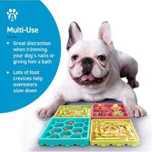 A  Alfombrilla alimentación Lenta, con charola, tazones para Perros Que Pueden lamer para aliviar la ansiedad, con succión, Multicolor, 15 x 15 x 7.3 cm (APT06).,36738135 - 1L - Ver 2
