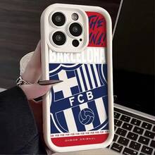 Barcelona Football Phone Case Compatible With IPhone 16, 15, 14, 13, 12, 11 Pro Max Mini XR XS X 7 8 Plus - Shockproof Soft TPU Back Cover - màu đen - Xem 7