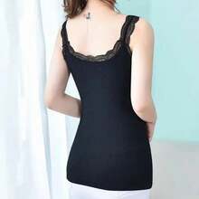 Ropa interiorérmica de talla para mujer, lenceríaérmica, ropa de invierno, Top cálido, ropa interior, camiseta interior íntima 1SA1 - Negro - Ver 5