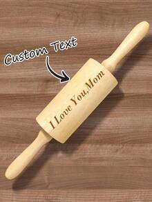 1个定制文字擀面杖，个性化木质擀面杖，可定制文字，个性化文字擀面杖，定制厨房礼品，家居装饰，烹饪工具，烘焙礼品，优雅礼品，乔迁礼品，披萨礼品，烘焙爱好者纪念礼品，情人节，母亲节 - 木質色 - 查看 7