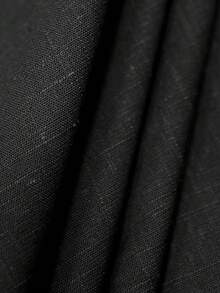 GRDR 男士夏季亚麻V领休闲背心 - 黑色 - 查看 9