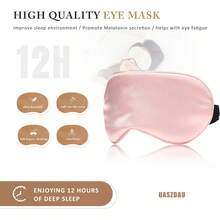 Euuztu Sleep Silk Eye Sleeping, Soft Blackout Eye Women Men, Adjustable Straps, Suitable Travel, 3 Pack, Black-Purple-Navy,8.86 * 4.92 Inches - 黑灰藏青色 - 查看 4