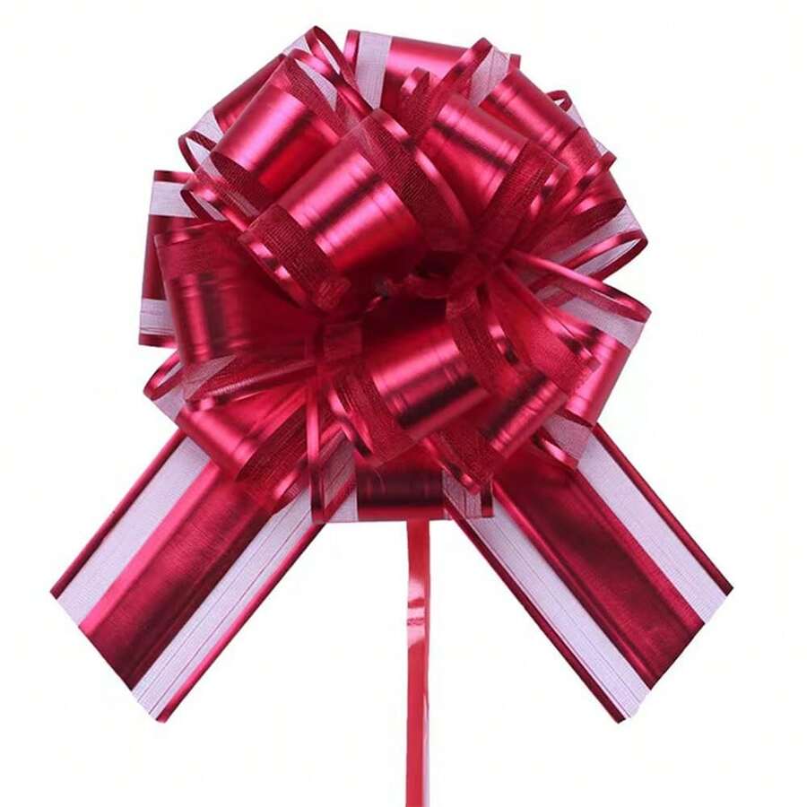 6 PCS Pull Bows For Gifts & Party - 6 Inch Wine Red (Wine Red),FWineredss - WineRed - View 1