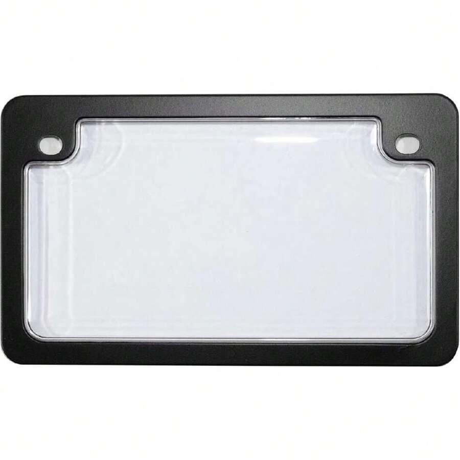 Combos 92776 - Placa de matrícula de Motocicleta Transparente irrompible y Marco Combinado con Marco Negro,37412531 - A - Ver 1