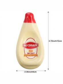 1pc,Creative Squeeze Ketchup Bottle-Shaped Sauce Dishes, Ceramic Soy Sauce Dishes, Mustard Plates, Vinegar Dishes, Condiment Plates, Kitchen Utensils, The Perfect Christmas/New Year/Holiday Gift. - Multicolor - View 2