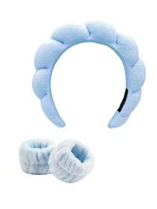 3pcs Ultra-Soft Microfiber Spa Headband/Wristband Set: 1pc Cleansing Headband, 2pcs Cleansing Wristbands, 1pc Makeup Headband, 1pc Skincare Headband, 1pc Fluffy Sponge Headband, 1pc Plush Sponge Headband, 1pc Soft Absorbent Towel Headband. Suitable For Skincare, Makeup Removal And Bathing. An Ideal Choice For Girl And Girls. Skincare Headband, Beauty, Skincare Products, Spa, Self-Care, Skincare Tools, Facial Care, Beauty Supplies, Skin, Facial Cleanser, Facial Care. - Multicolor - View 23