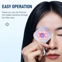 1个防间谍探测器，配备红外传感器和隐藏探测器，可探测间谍相机，防间谍探测器，旅行相机扫描仪，适用于酒店、家庭、卧室、浴室等场所，USB充电 - 彩色 - 查看 3