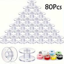 15/30/50/80pcs Sewing Bobbin, Sewing Accessories, Bobbins - Clear - View 16