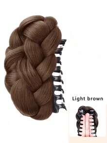 4-Inch Synthetic Hair Bun, Claw Clip Hair Bun, Synthetic Hair Bun Extension, Women Daily Wear Hair Bun Hairpiece - Multicolor - View 12