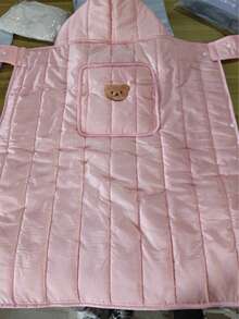 二合一儿童斗篷，加厚防风毯，婴儿车罩，婴儿背带挡风罩，适合秋冬季节使用 - 彩色 - 查看 11