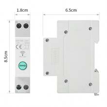 1pc WIFI Smart Switch Breaker, Wireless Remote Control Via Smartphone, Metering Timer Countdown, Smart Home, Smart Living, Great Value