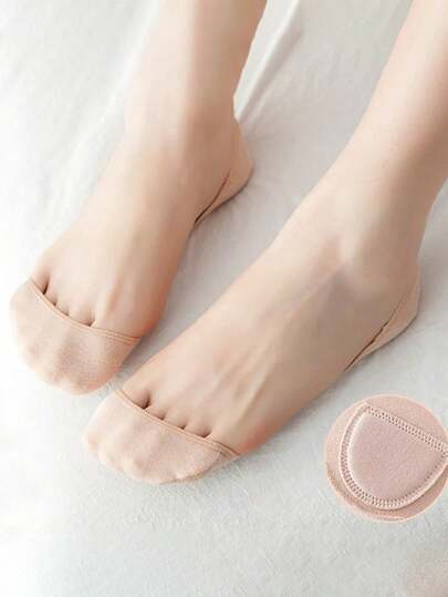 女士隐形无痕袜 - 硅胶后跟防滑设计，无缝袜头，透气低帮内衬袜，防滑，适用于平底鞋、乐福鞋、运动鞋、芭蕾平底鞋，全天舒适贴合