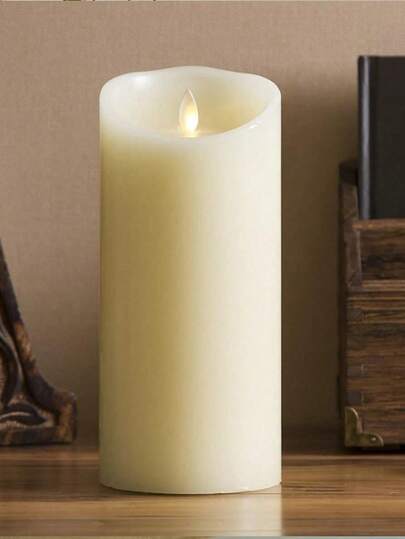 1pc LED Electronic Flameless Candle (Batteries Not Included), Swinging Wick Artificial Candle Decor, Suitable For Valentine's Day, Wedding, Birthday, Bedroom Decoration