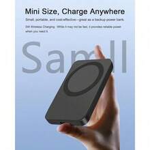 2025 Version Magsafe Portable Charger For IPhone – 5000mAh 20W Magnetic Power Bank, Fast Wireless Charging Battery Pack With 20W USB-C, Qi2 Certified, Compatible With IPhone 16/15/14/13/12 Series, Ultra-Slim & Airport-Approved - 黑色 - 查看 2