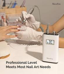 MelodySusie Professional Scamander Rechargeable 30000 Rpm Electric Nail Drills,SC320H Portable Electric E File, Acrylic Gel Grinder Tools With 6 Bits And Sanding Bands For Manicure Pedicure Carve Polish 4th Of July Women,Christmas Gifts - trắng - Xem 3